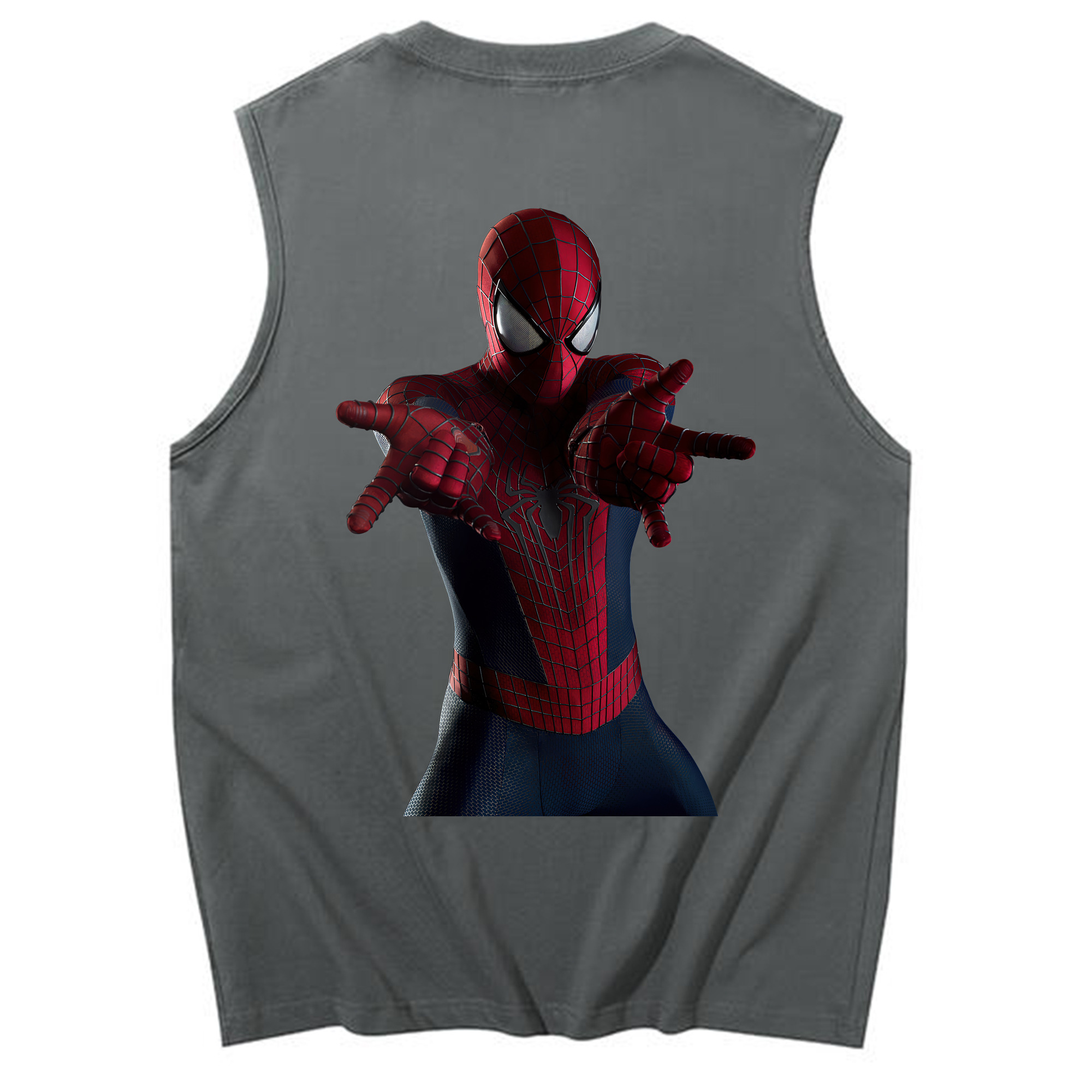 （画像用） Spider Man スパイダーマン コットン100％タンクトップ（背面プリント）